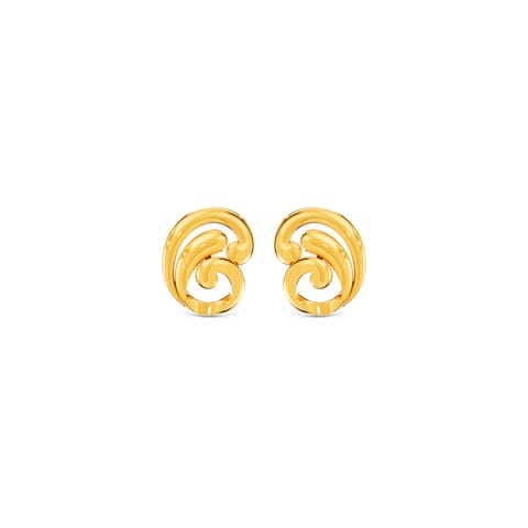 Swirly Glint Gold Stud Earrings Swirly Glint Gold Stud Earrings