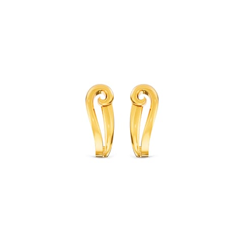Sleek Elara Gold Hoop Earrings