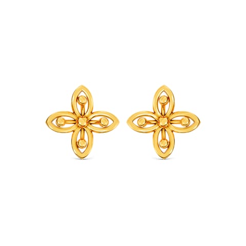 Edra Bloom Gold Stud Earrings Edra Bloom Gold Stud Earrings