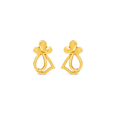 Flori Gold Stud Earrings Flori Gold Stud Earrings