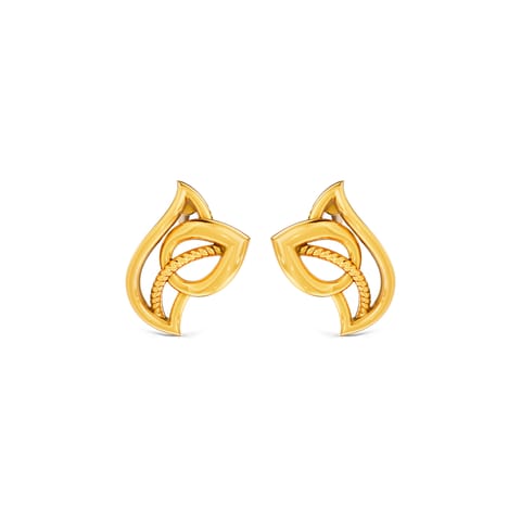 Fleuring Leaf Gold Stud Earrings Fleuring Leaf Gold Stud Earrings