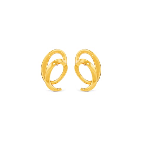 Swish Gold Stud Earrings Swish Gold Stud Earrings