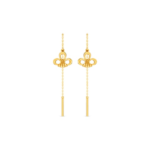Refined Flare Gold Sui Dhaga Earrings Refined Flare Gold Sui Dhaga Earrings