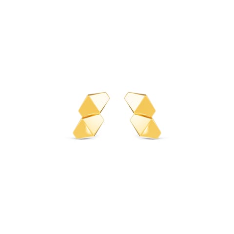 Radiant Whisper Gold Stud Earrings