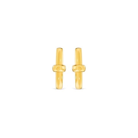 Elegant Sweep Gold Stud Earrings