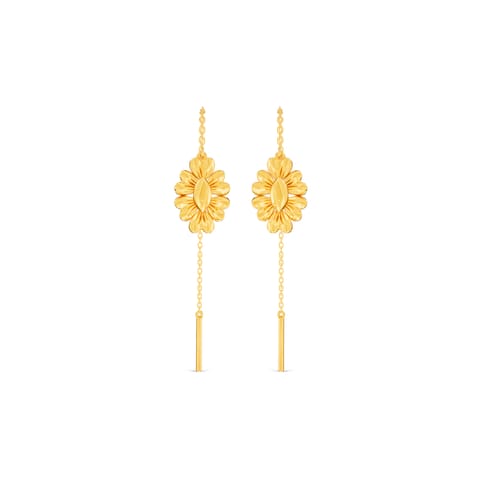 Whimsical Glow Gold Sui Dhaga Earrings