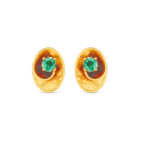 Precious Green Gemstone Stud Earrings Precious Green Gemstone Stud Earrings