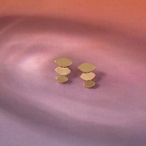 Ovoid Hexa Gold Drop Earrings Ovoid Hexa Gold Drop Earrings