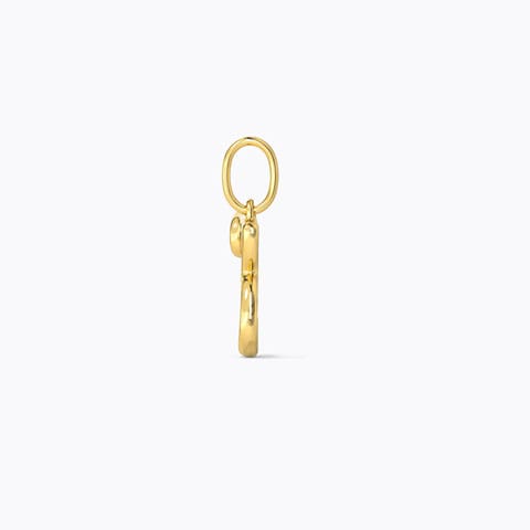 Number 3 Gold Cursive Charm