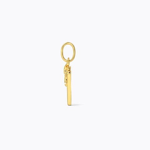 Number 9 Gold Cursive Charm