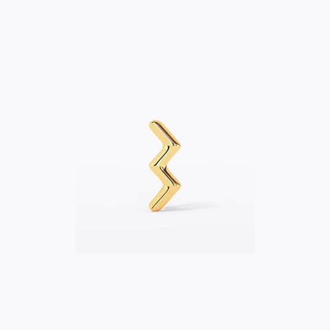 Zig-Zag Slider Gold Charm