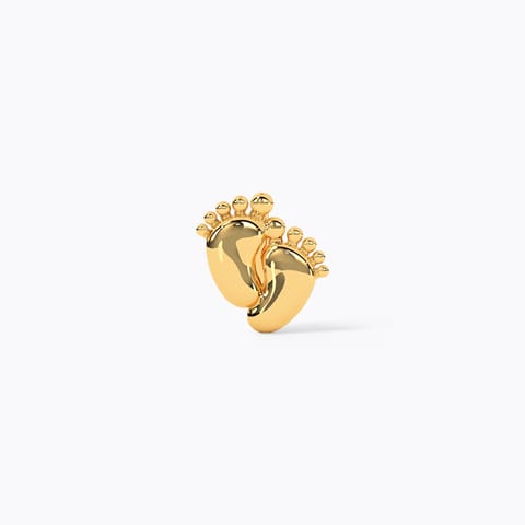 Baby Footprint Slider Gold Charm