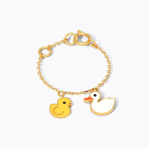 Chandler's Duck & Chick Gold Watch Charm