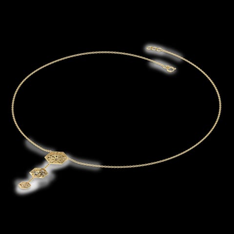 Calico Cutout Necklace