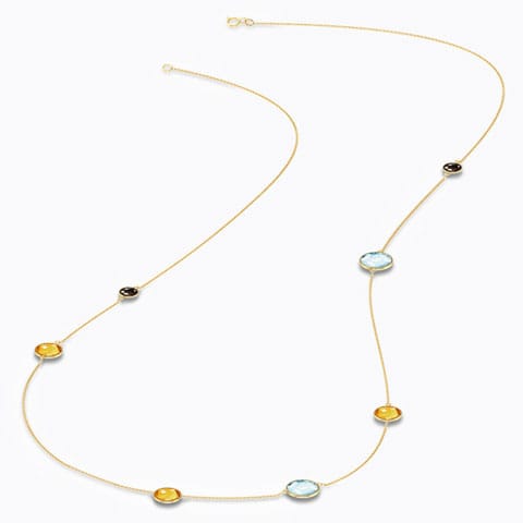 Asymmetric Gemstone Necklace