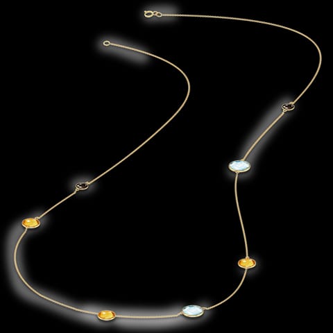 Asymmetric Gemstone Necklace