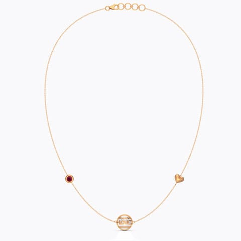 Pearl Orb Clover Necklace