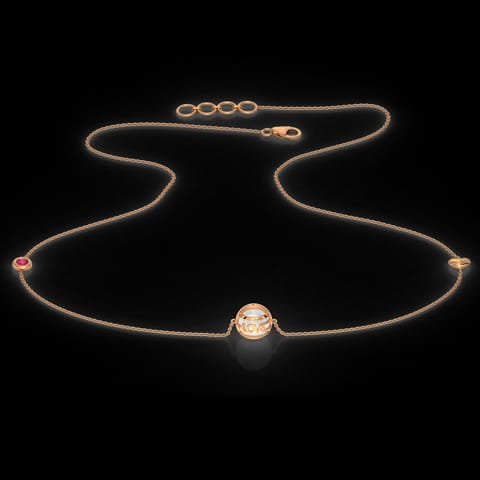 Pearl Orb Clover Necklace