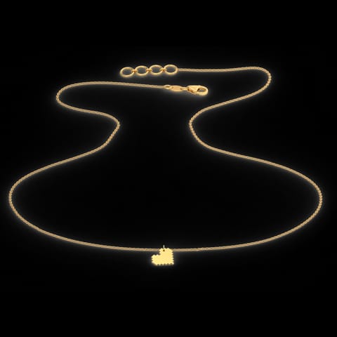 Classic Edgy Heart Gold Necklace