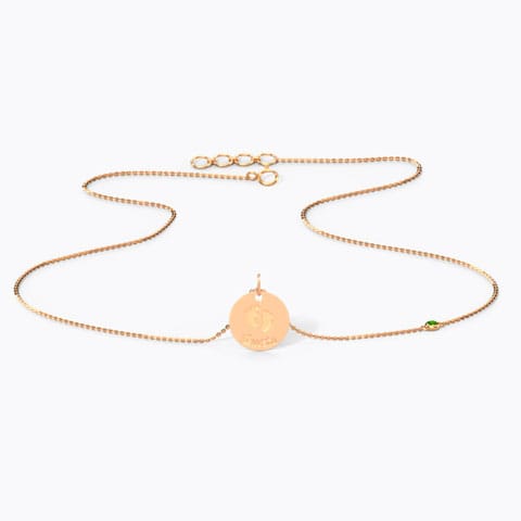 Footprints Personalised Gemstone Necklace Footprints Personalised Gemstone Necklace