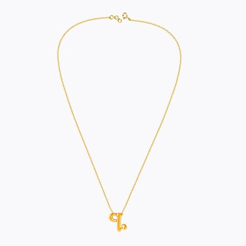 Classic Alphabet Q Gold Necklace Classic Alphabet Q Gold Necklace