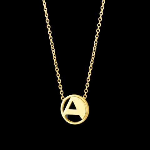 Artsy Alphabet A Gold Necklace