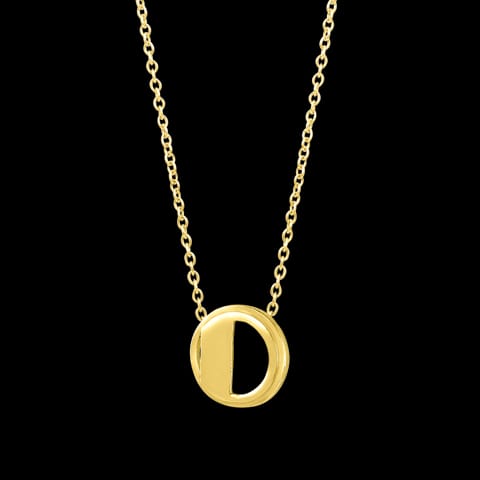 Artsy Alphabet D Gold Necklace