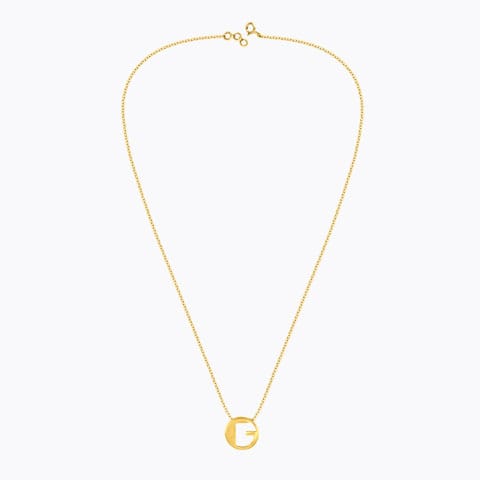Artsy Alphabet G Gold Necklace Artsy Alphabet G Gold Necklace