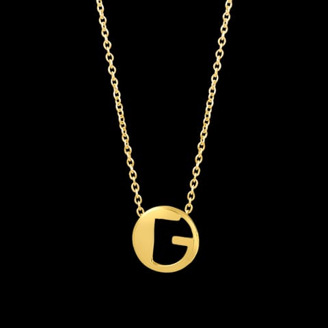 Artsy Alphabet G Gold Necklace Artsy Alphabet G Gold Necklace