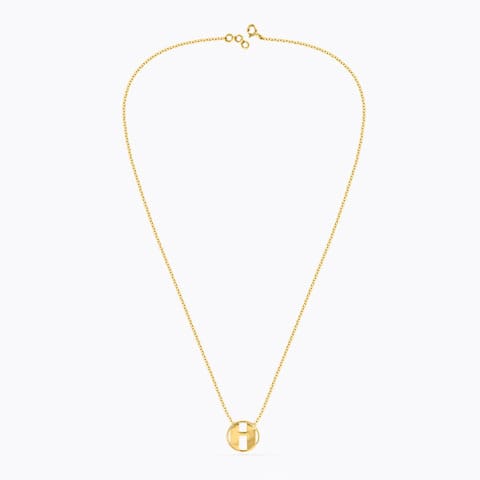 Artsy Alphabet H Gold Necklace