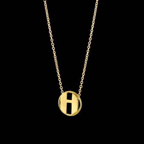 Artsy Alphabet H Gold Necklace