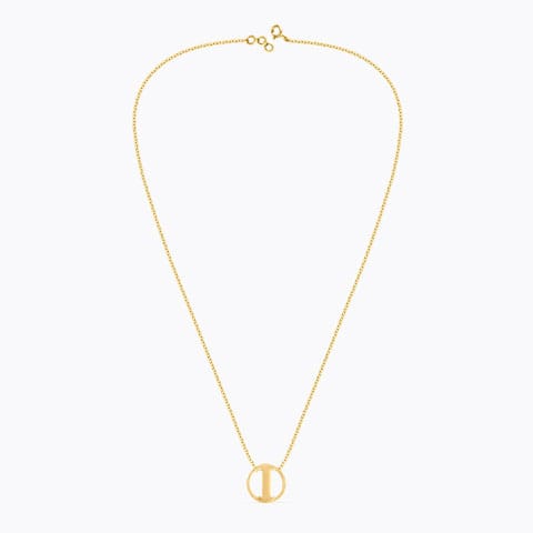 Artsy Alphabet I Gold Necklace Artsy Alphabet I Gold Necklace