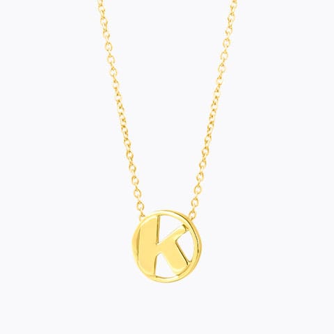 Artsy Alphabet K Gold Necklace