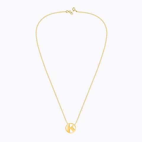 Artsy Alphabet K Gold Necklace