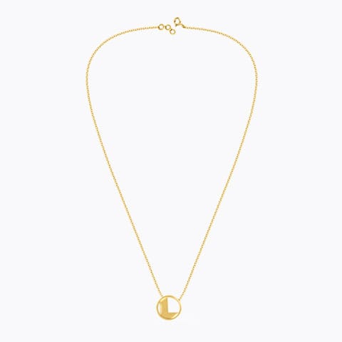 Artsy Alphabet L Gold Necklace