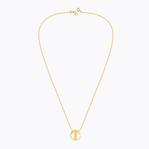 Artsy Alphabet T Gold Necklace Artsy Alphabet T Gold Necklace