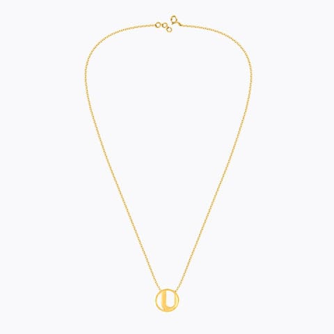 Artsy Alphabet U Gold Necklace