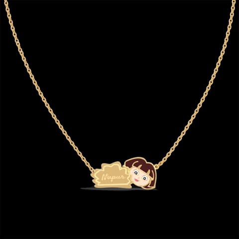 Personalised Dora The Explorer Kids' Gold Necklace