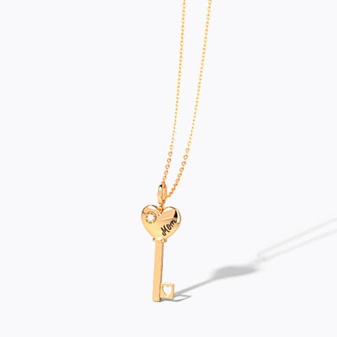 Citrine Amore Gemstone Key Necklace Citrine Amore Gemstone Key Necklace