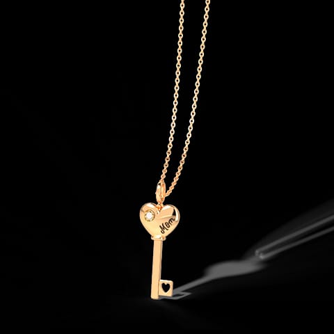 Citrine Amore Gemstone Key Necklace Citrine Amore Gemstone Key Necklace