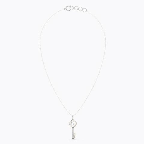 Topaz Ornate Key Gemstone Necklace