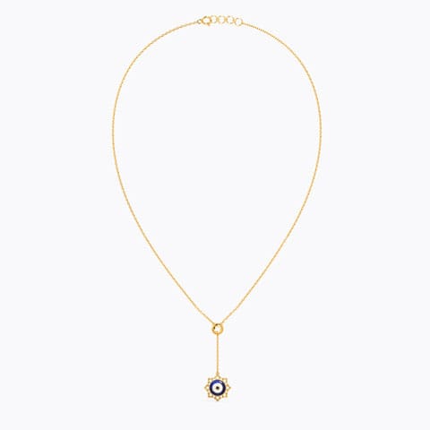 Artful Evil Eye Gold Lariat Necklace Artful Evil Eye Gold Lariat Necklace