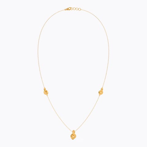 Twisted Beam Gold Necklace