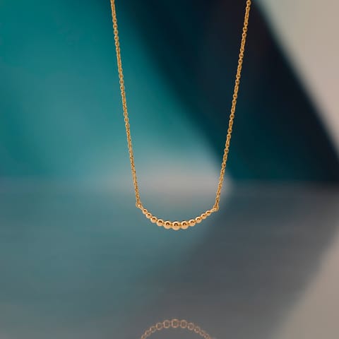 Gleaming Beads 9KT Gold Necklace Gleaming Beads 9KT Gold Necklace