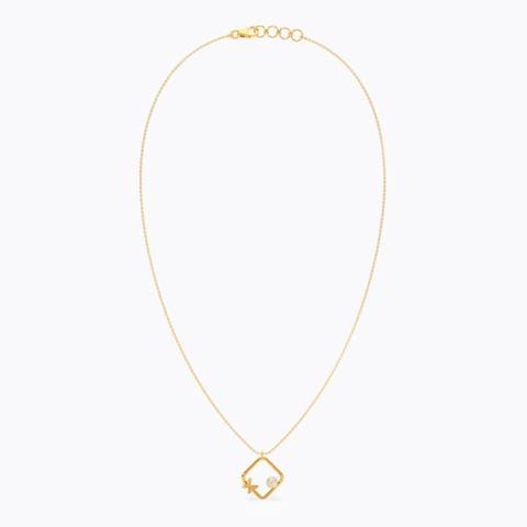 White Cube Gemstone Necklace White Cube Gemstone Necklace