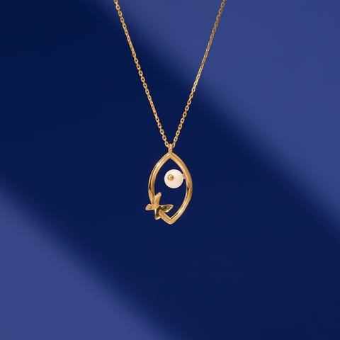 Pearl Drop Gemstone Necklace