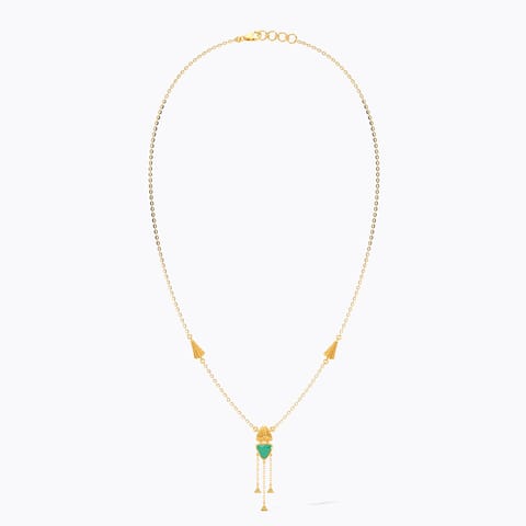 Trinity Green Gemstone Necklace