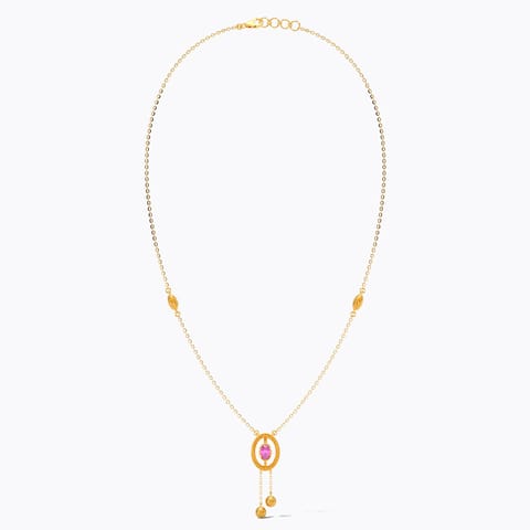 Orbital Ruby Gemstone Necklace