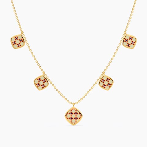 Tile Trinkets Gold Necklace