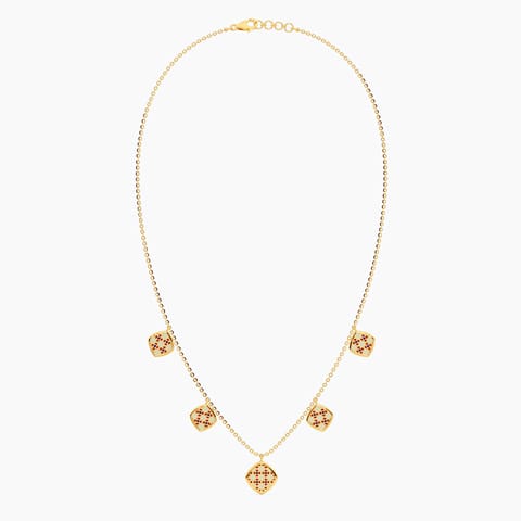Tile Trinkets Gold Necklace